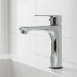 Lüx Krom Sabit Gövde Banyo Lavabo Bataryası – Modern Sabit Borulu Şık Musluk